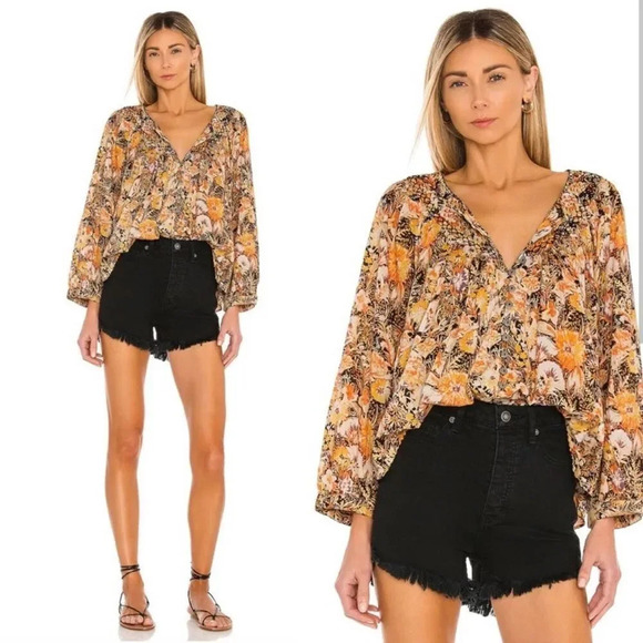 FP Cool Meadow Printed Top in Midnight Combo Free - Picture 1 of 9